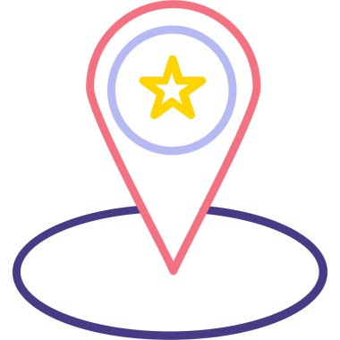 konum pin simgesi, vektör illüstrasyonu beyaz arkaplanda izole edildi.