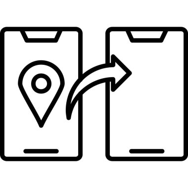 konum haritası ikon vektörü. konum simgesi. izole edilmiş sınır sembolü çizimi