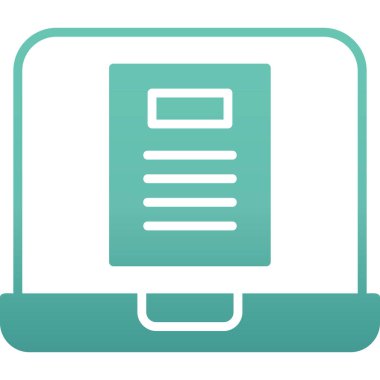 Dizüstü bilgisayar simgesinin vektör çizimi