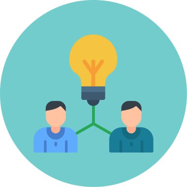 iş insanlar düz simgesi.