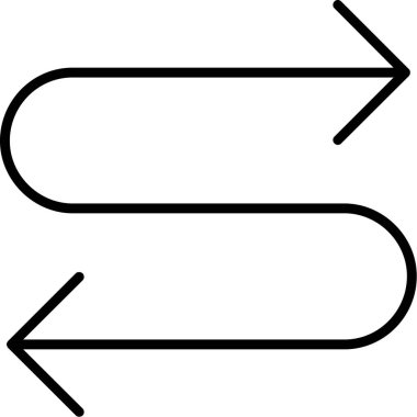 yön vektör ince çizgi simgesi