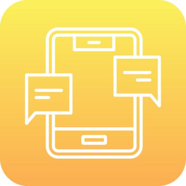 Sohbet simgesi vektör illüstrasyonu