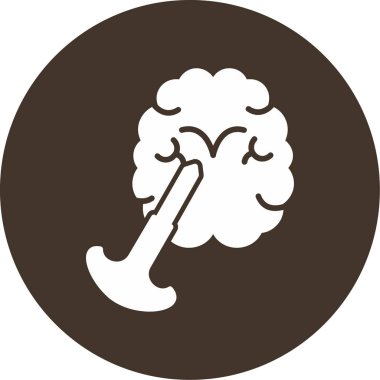 Beyin. Web simgesi basit illüstrasyon