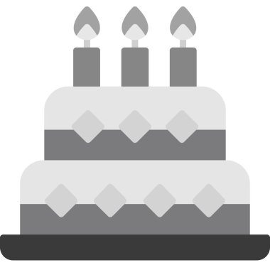 Mum simgeli kek, basit vektör illüstrasyonu