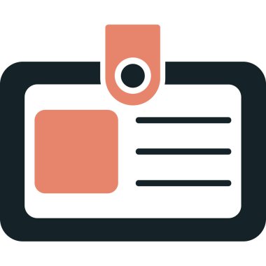 kimlik kartı vektör simgesi