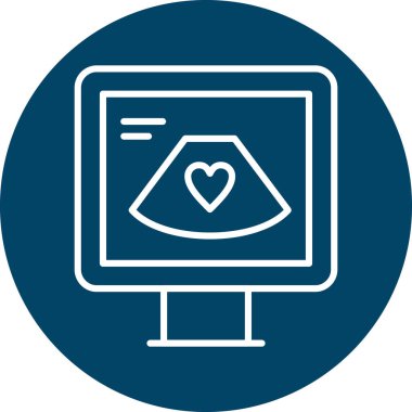 Aşk kalp ikonunun vektör illüstrasyonu