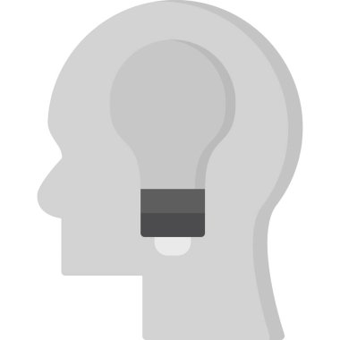 Beyin. Web simgesi basit illüstrasyon