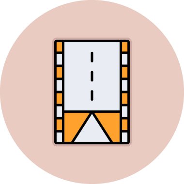 Bir film kamerasının vektör illüstrasyonu