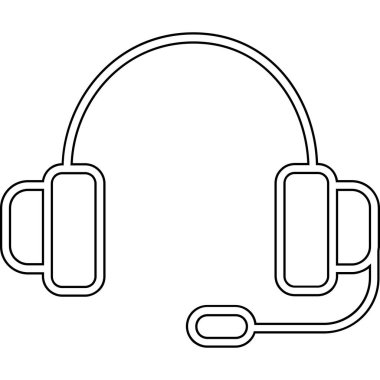 kulaklık simgesi vektör illüstrasyonu