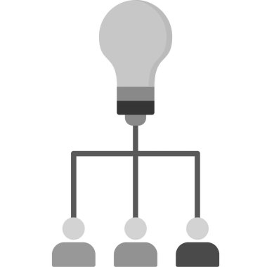 Ampul simgesi tasarımı ile fikir kavramı, vektör illüstrasyonu 10 eps grafik.