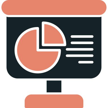 Veri analizi. Web simgesi basit illüstrasyon