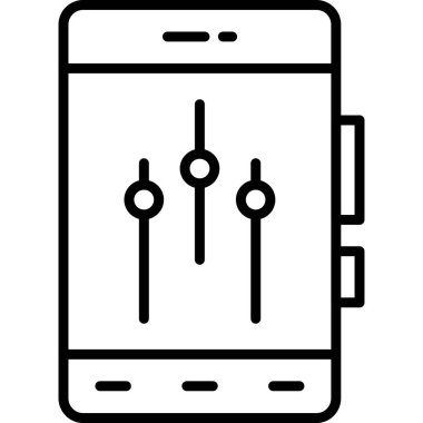 Akıllı telefon simgesi. Basit resimleme