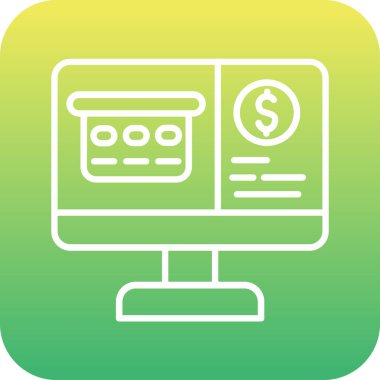 Benzersiz bankacılık vektör çizgisi simgeleri