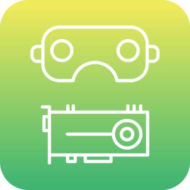 gaz maskesi simgesi, basit vektör illüstrasyon tasarımı