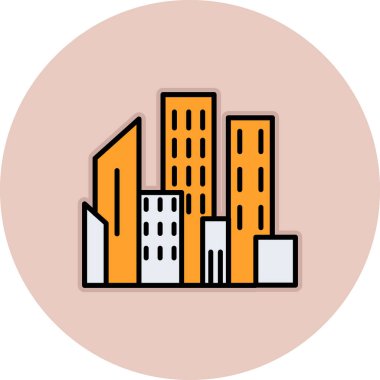 Modern yapı simgesinin vektör illüstrasyonu