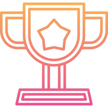 ödül kupa simgesi doldurulmuş - taslak biçimi