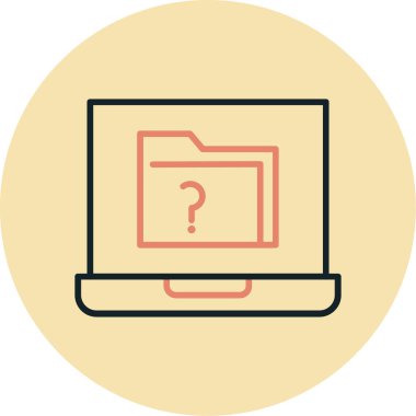 Dizüstü bilgisayar simgesi vektör çizimi