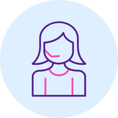 Saç stili ve portresi olan kadın.