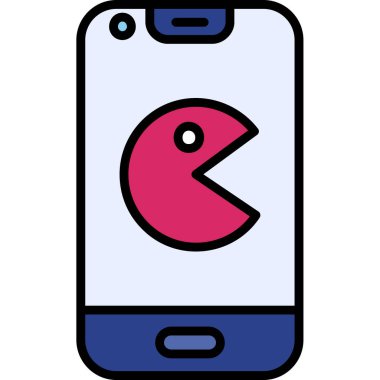 Cep telefonu. Web simgesi basit illüstrasyon