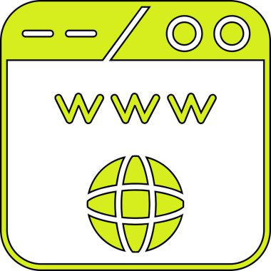 Web simgesi, vektör illüstrasyonu