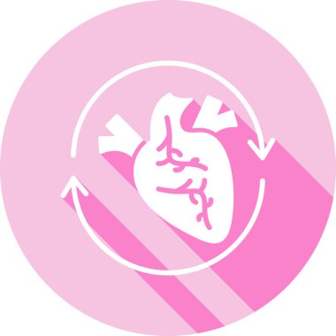 İnsan kalbi simgesinin vektör illüstrasyonu