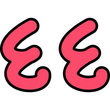 sıcak degrade çizgi çizim karikatür harfi