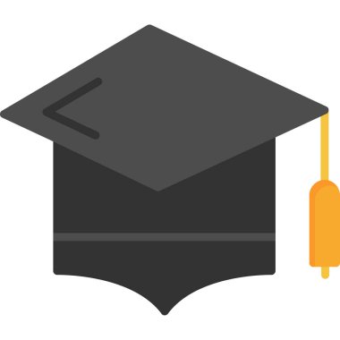 mezuniyet başlığı simgesi, düz tasarım biçimi