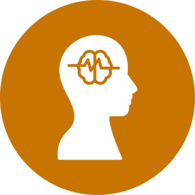 beyin ikonu vektör illüstrasyonu