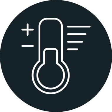 Termometre. Web simgesi basit illüstrasyon