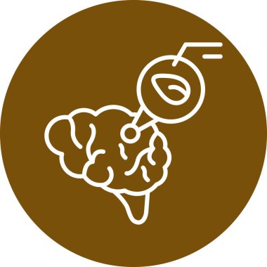 İnsan beyin vektör simgesi kolayca değiştirilebilir ya da düzenlenebilir