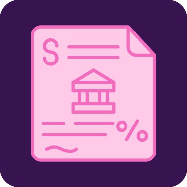 Banka. Web simgesi basit illüstrasyon