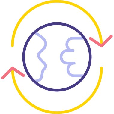 Gezegen. Web simgesi basit illüstrasyon