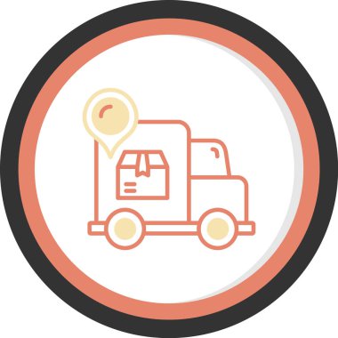 Kamyon. Web simgesi basit illüstrasyon