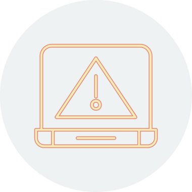 Uyarı işaretli dizüstü bilgisayar