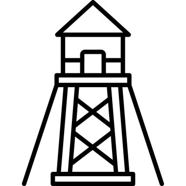 Deniz feneri kulesi vektör simgesi