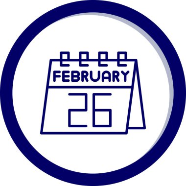 Takvim simgesinin vektör illüstrasyonu