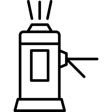 Elektrik değirmeni simgesi, anahat stili