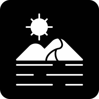 Güneş simgesinin vektör illüstrasyonu