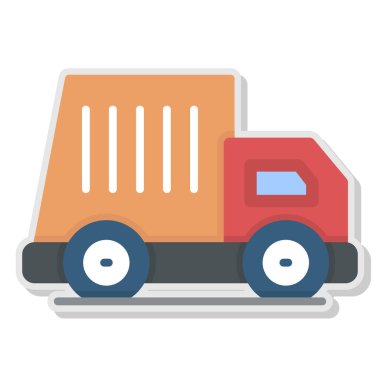 Teslimat renkli vektör simgesi