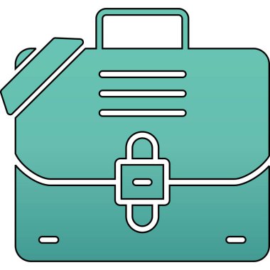 Valiz simgesi renk ana hatları vektörü