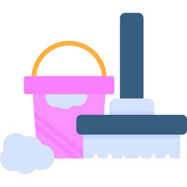 kova temizleme simgesi düz biçiminde