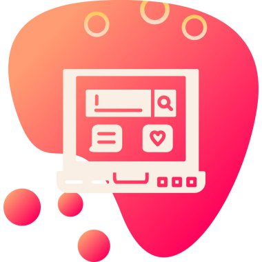 - İnternet. Web simgesi basit illüstrasyon