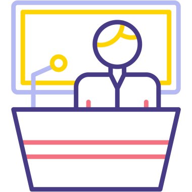 İş adamı. Web simgesi basit illüstrasyon