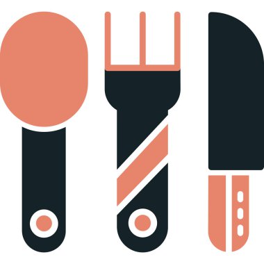 Mutfak gereçleri, mutfak malzemeleri ikonları.