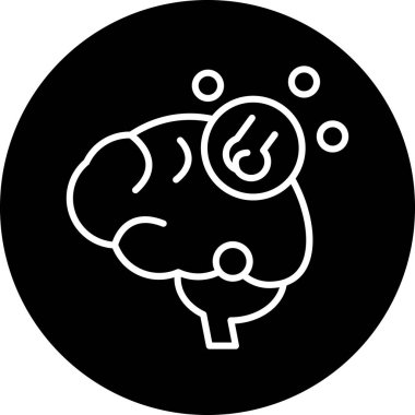 Beyin vektör simgesi modern basit tasarım