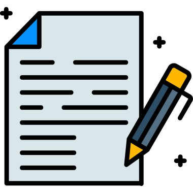 Belge. Web simgesi basit illüstrasyon