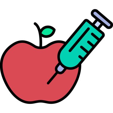 Elma ikonu. düzenlenebilir vektör