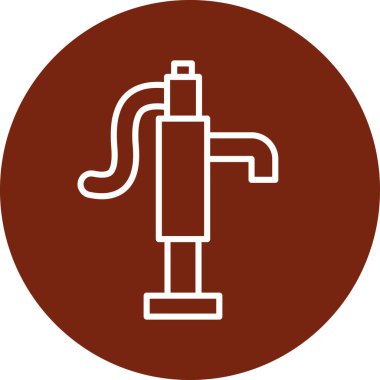 Kırmızı ve beyaz simgenin vektör illüstrasyonu