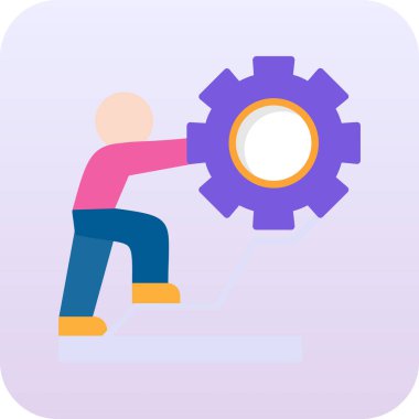 Vites simgesi vektör illüstrasyon tasarımlı adam