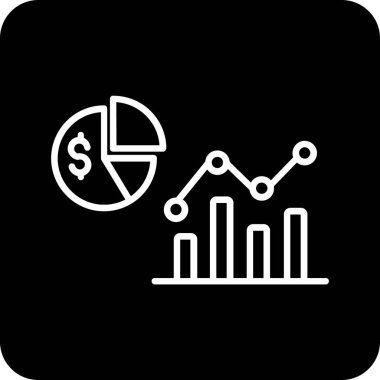 soyut arkaplanda izole edilmiş iş grafiği simgesi